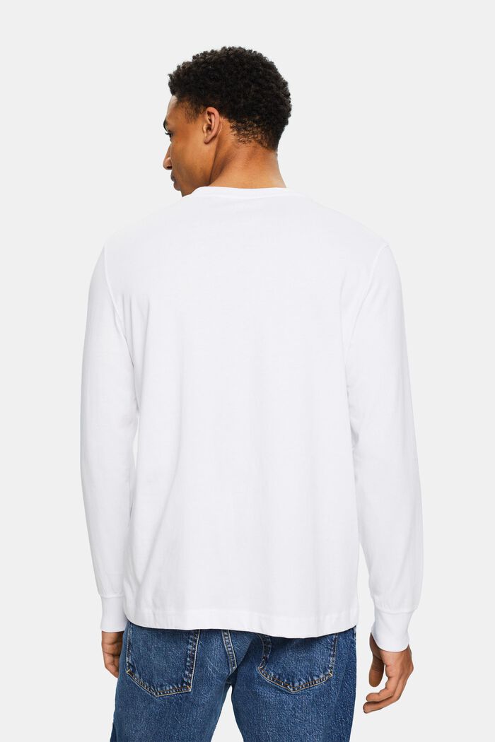 Henley-top i jersey, WHITE, detail image number 2