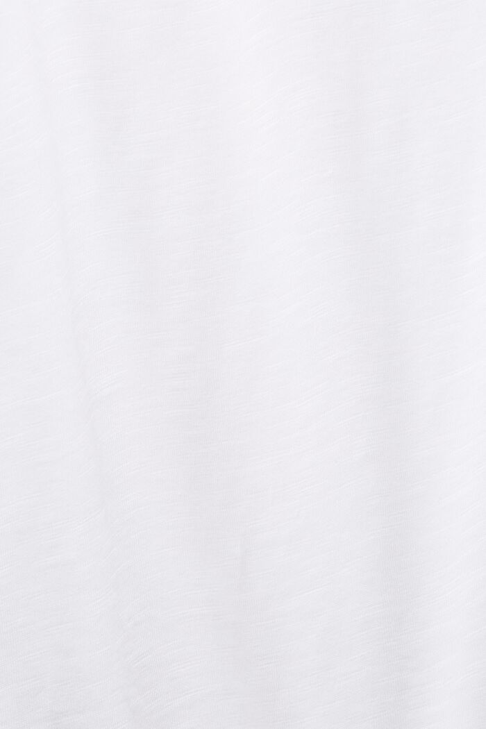 T-shirt med blondedetaljer, WHITE, detail image number 4