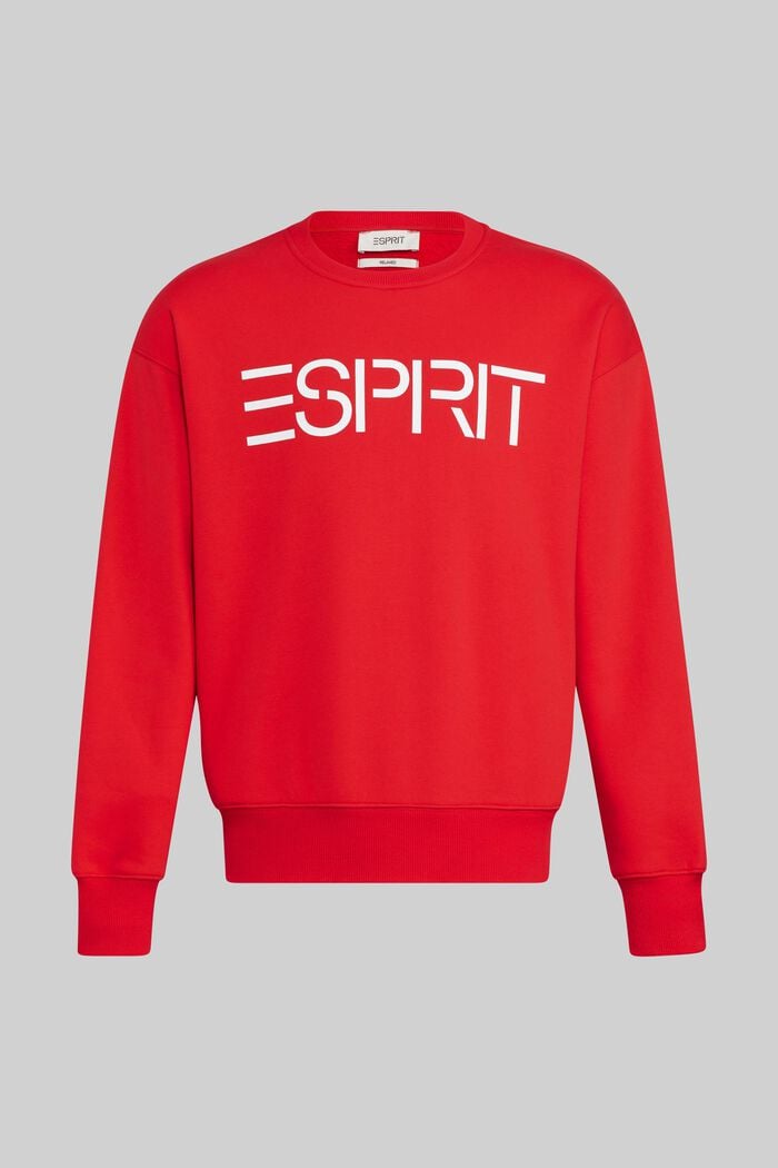 Unisex-sweatshirt med logoprint, RED, overview