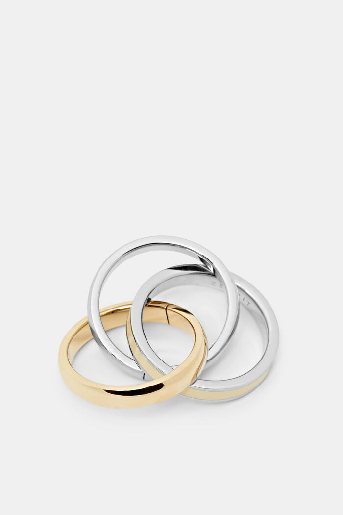 Trio-ring i rustfrit stål, GOLD, detail image number 1