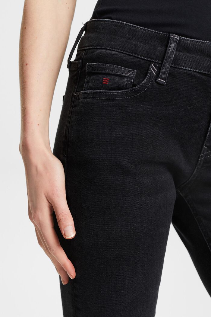 Slim jeans med mellemhøj talje, BLACK RINSE, detail image number 4