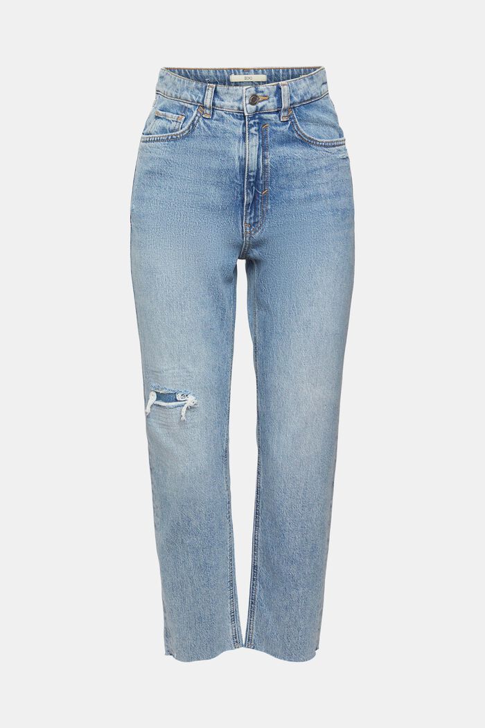 Slim fit-jeans med ribdetaljer