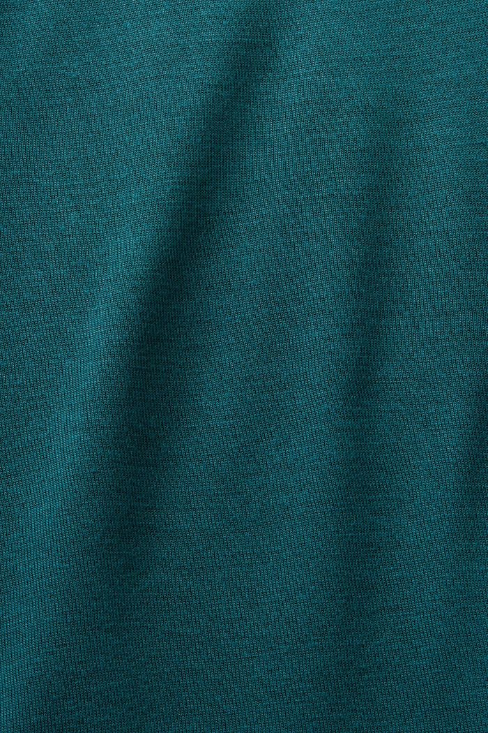 Langærmet jerseytop med vandfaldseffekt, EMERALD GREEN, detail image number 6