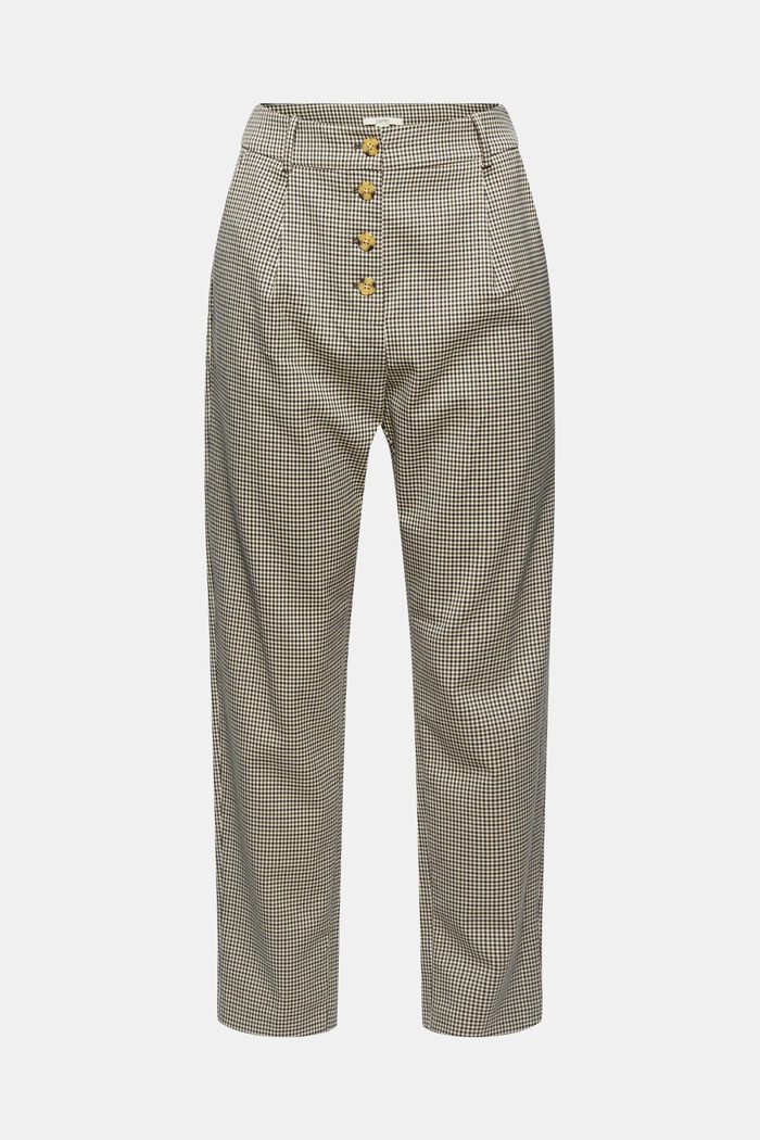 Bukser med hanefjedsmønster-tern og knapstolpe