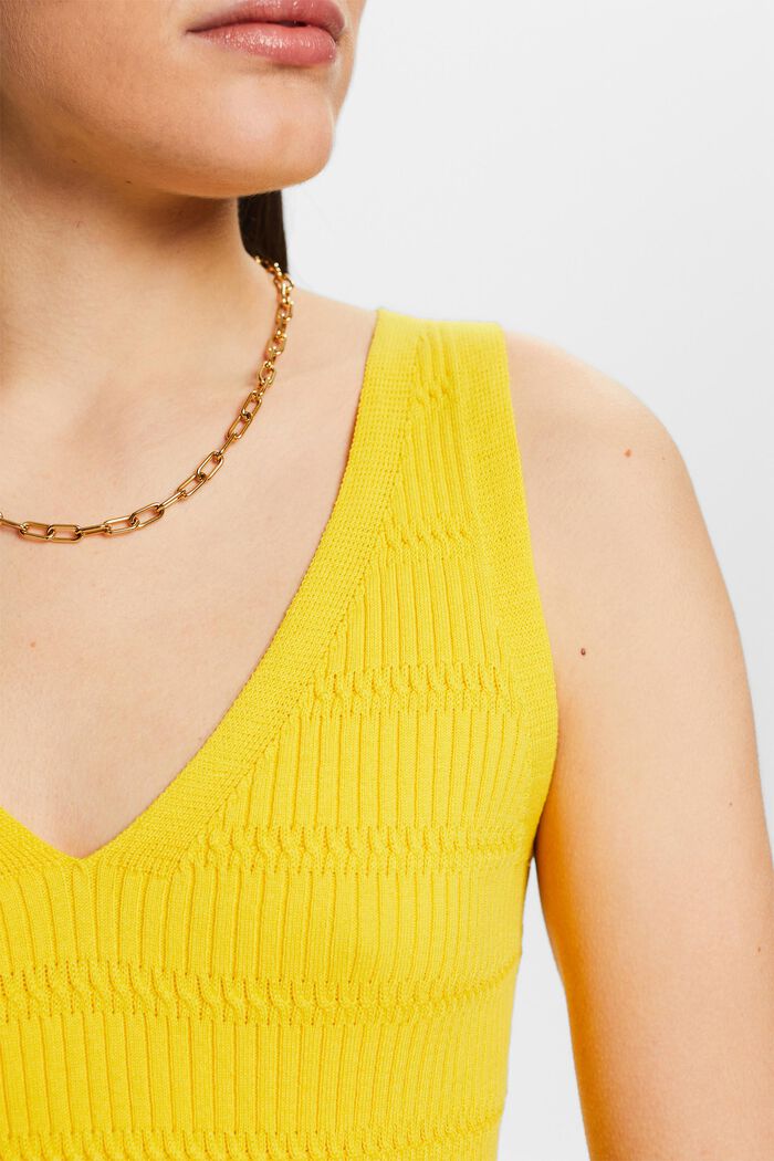 Sweater-tanktop med V-hals, YELLOW, detail image number 2