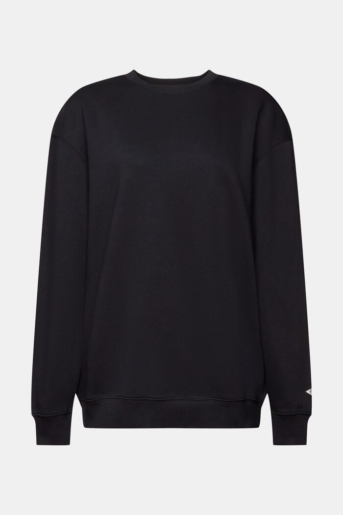 Sweatshirt i bomuldsmiks, BLACK, detail image number 6
