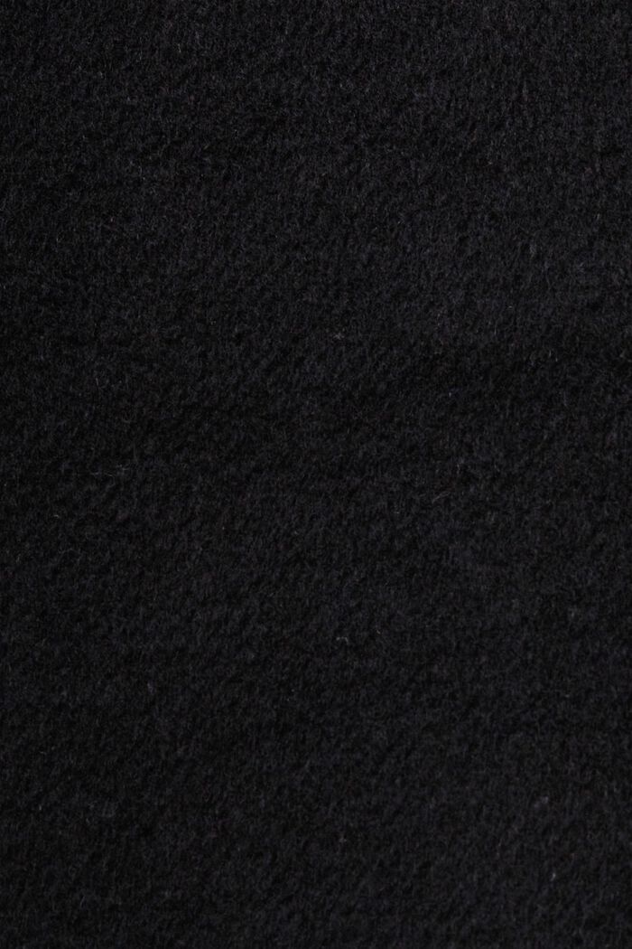 Af genanvendte materialer: frakke med uld, BLACK, detail image number 4
