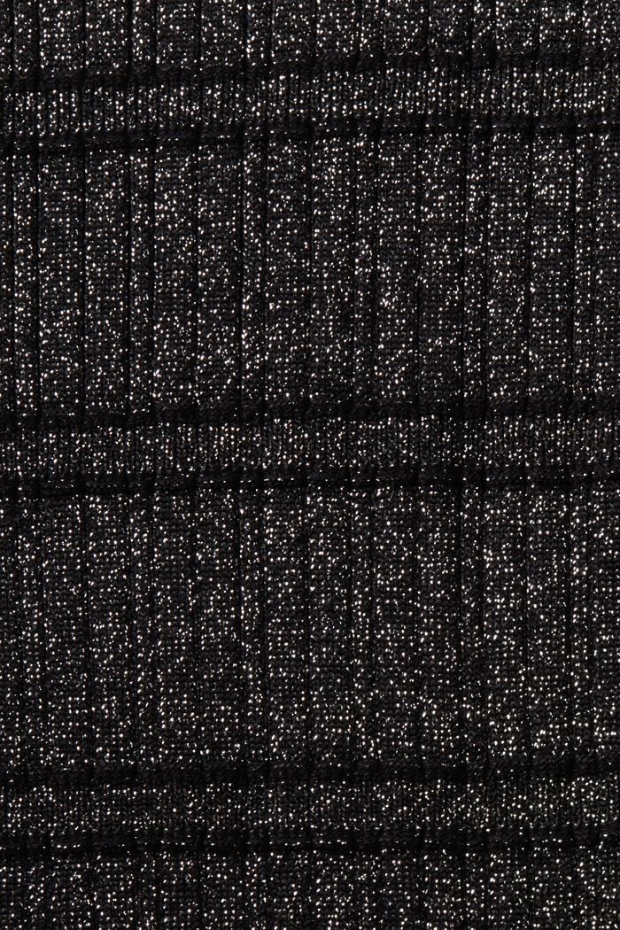 Lamé-minikjole i strik, BLACK, detail image number 6