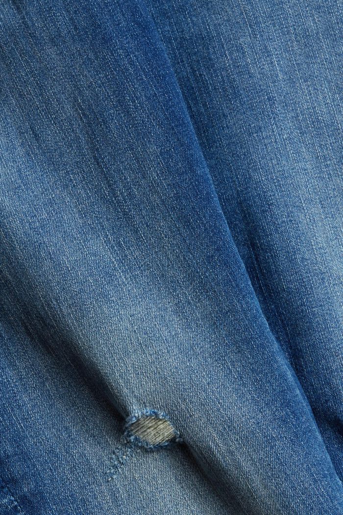 Jeans i destroyed-look, økologisk bomuld, BLUE MEDIUM WASHED, detail image number 4