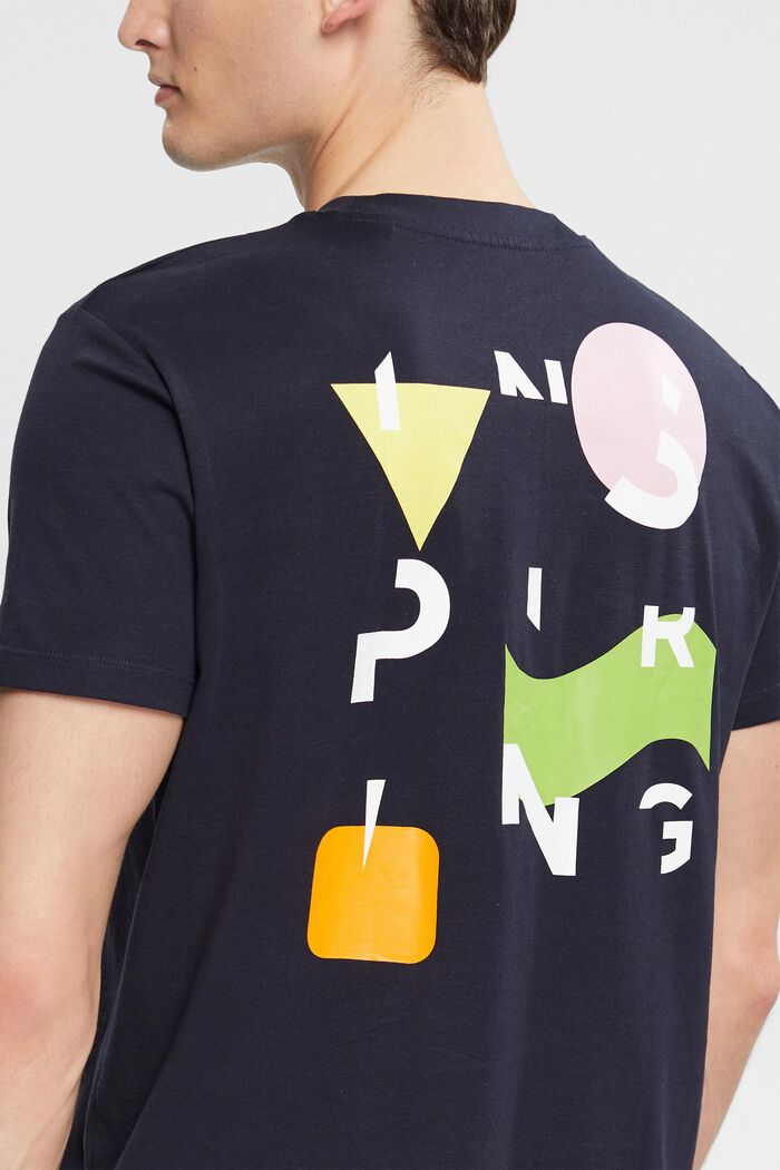 Jersey print T-shirt, NAVY, detail image number 4