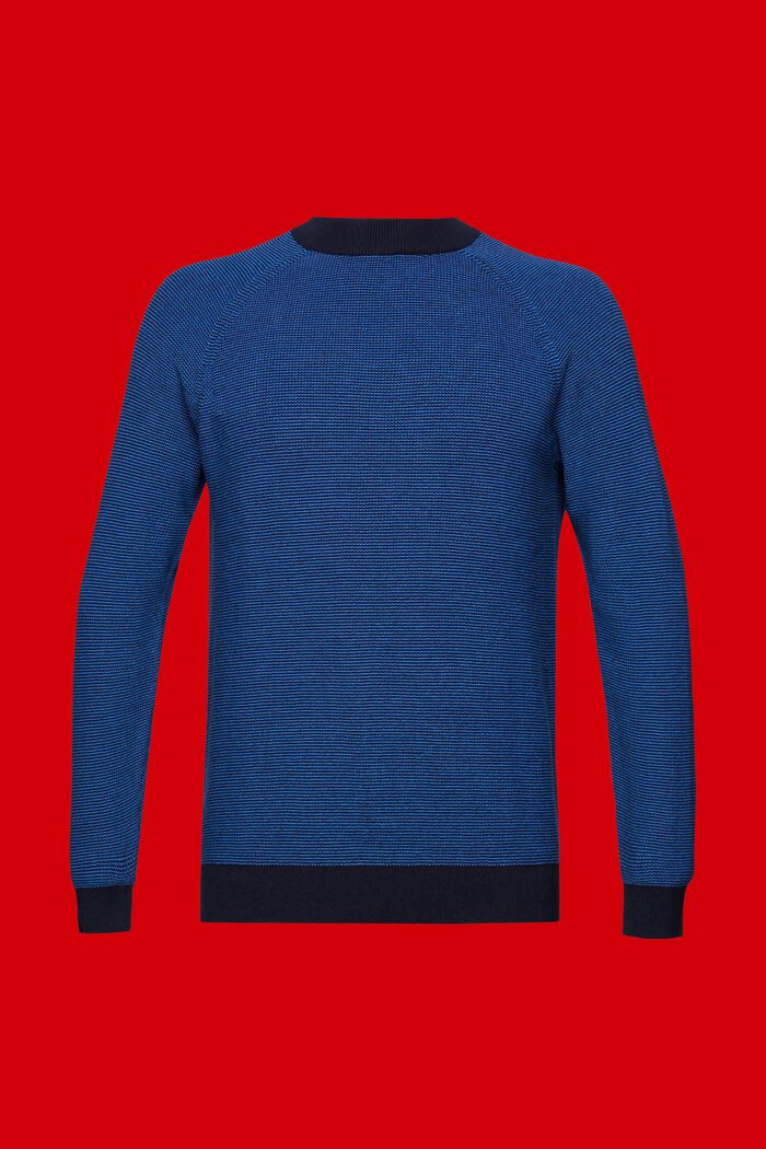 Stribet pullover med mock-rullekrave, NAVY, detail image number 6