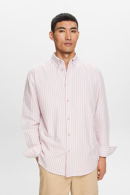 Button down-skjorte med Oxford-striber