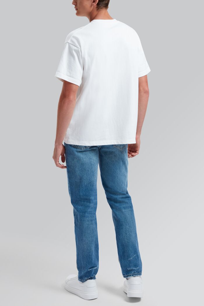 Unisex-T-shirt i jersey med logoprint, WHITE, detail image number 3