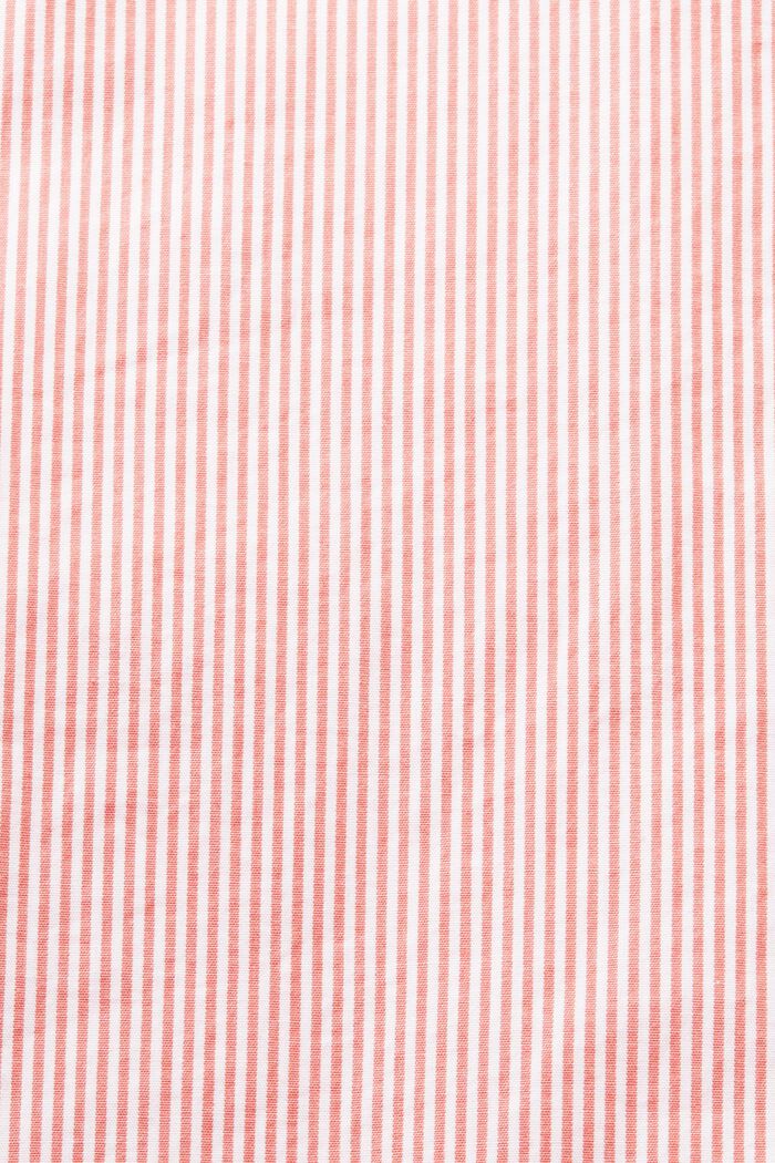 Stribet skjorte i bomuldspoplin, CORAL RED, detail image number 5
