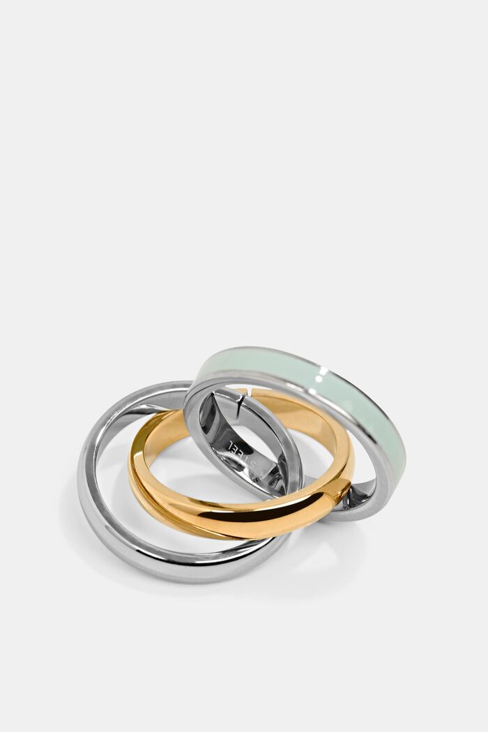 Trio-ring af rustfrit stål, GOLD BICOLOUR, detail image number 1