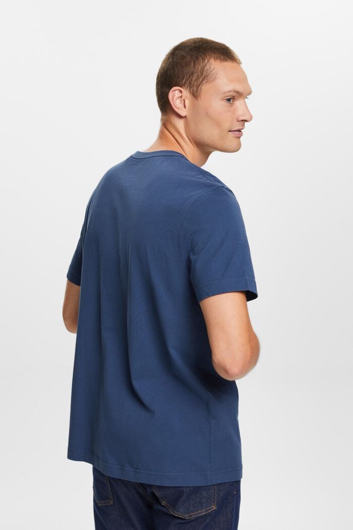 T-shirt i bomuldsjersey med print, GREY BLUE, detail image number 3