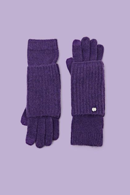 2-i-1 strikkede handsker