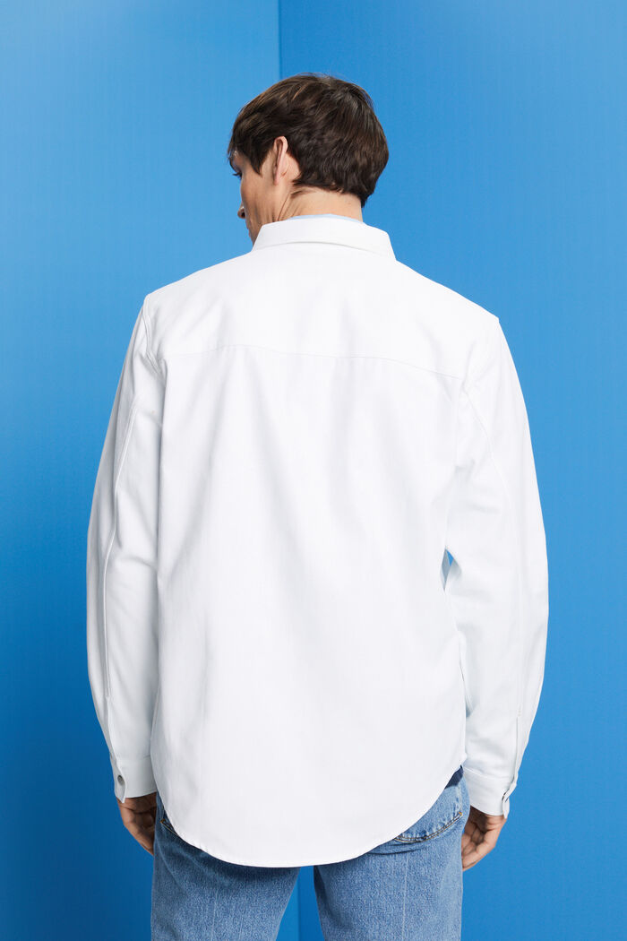 Twill-overshirt, 100 % bomuld, WHITE, detail image number 3