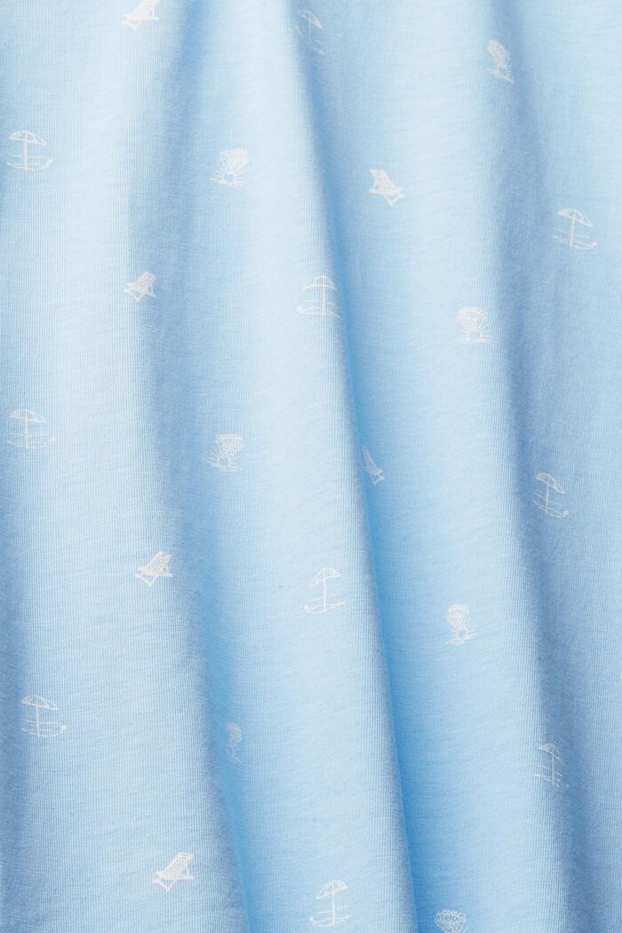 Jersey-poloskjorte med print, LIGHT BLUE, detail image number 5