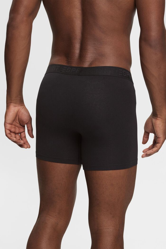 Multipakke med lange shorts i bomuldsstretch til mænd, BLACK, detail image number 4