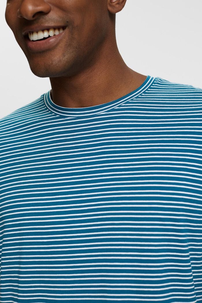 Jersey-T-shirt, 100% bomuld, PETROL BLUE, detail image number 2