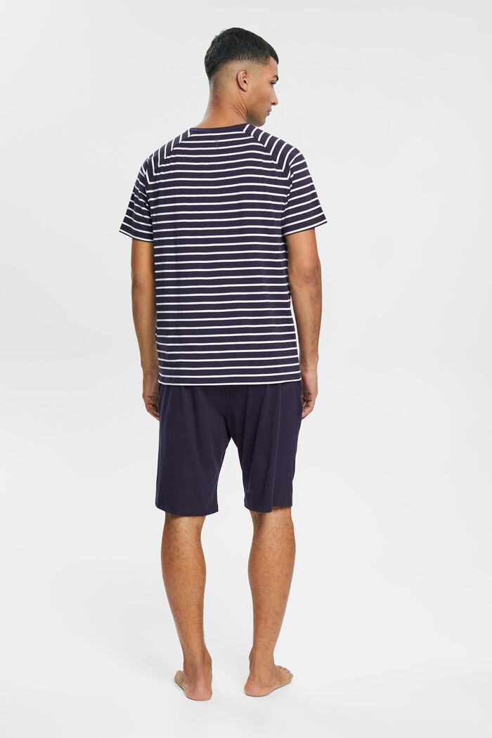 Jerseypyjamas med shorts, NAVY, detail image number 3