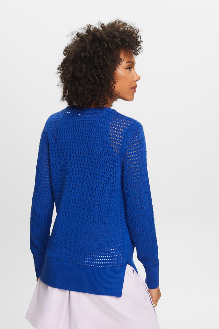 Sweater i mesh, BRIGHT BLUE, detail image number 2