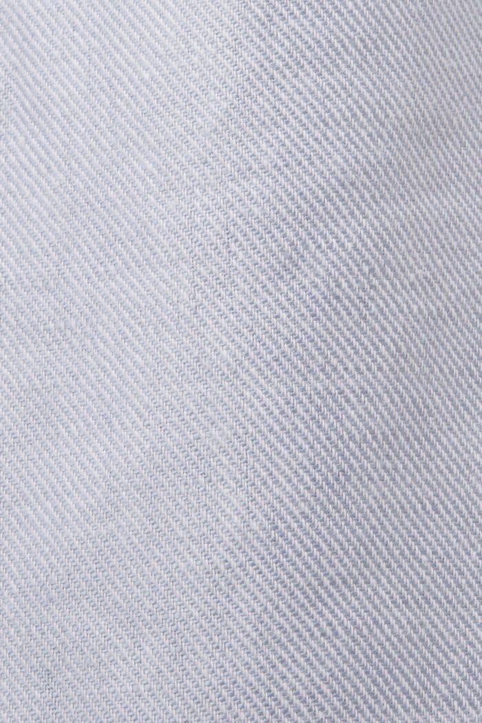 Cropped chinos med fikseret bælte, hørmiks, LIGHT BLUE LAVENDER, detail image number 6