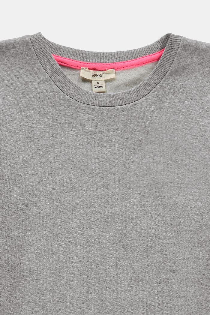Sweatshirt med aluminiumsfarvet kant, LIGHT GREY, detail image number 2