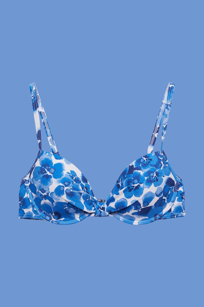 Genanvendt: polstret bikinitop med bøjle, BLUE, detail image number 4
