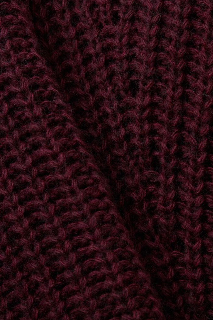 Sweater i ribstrik, AUBERGINE, detail image number 5