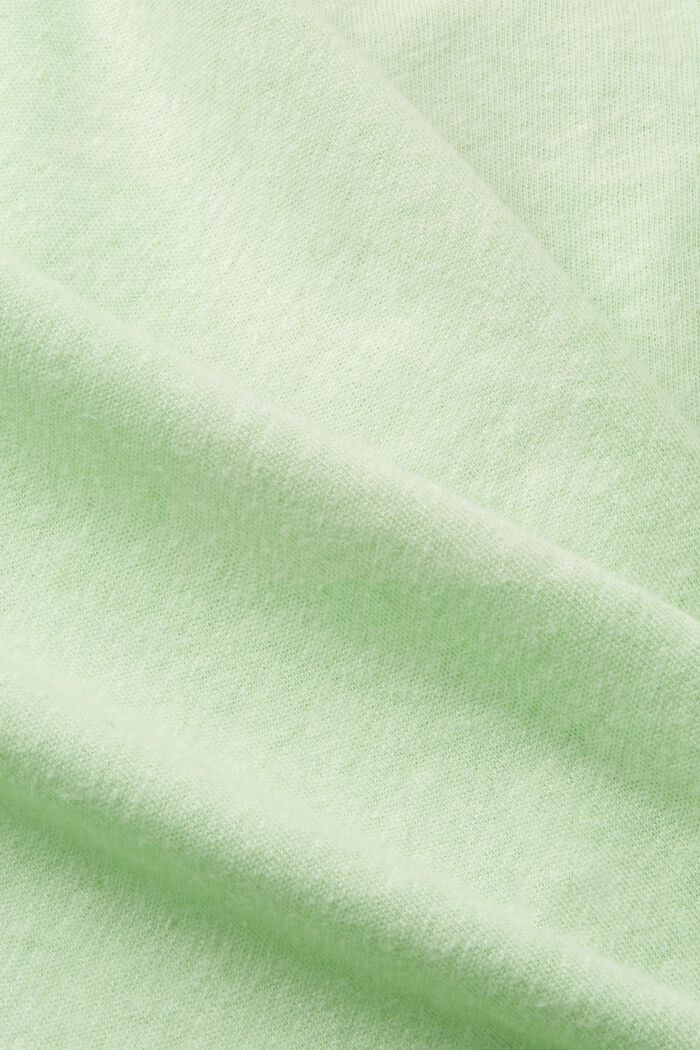T-shirt i hørmiks, CITRUS GREEN, detail image number 4