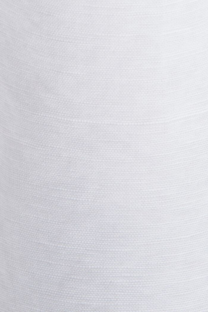 CURVY skjortebluse, hør-/bomuldsmiks, WHITE, detail image number 1