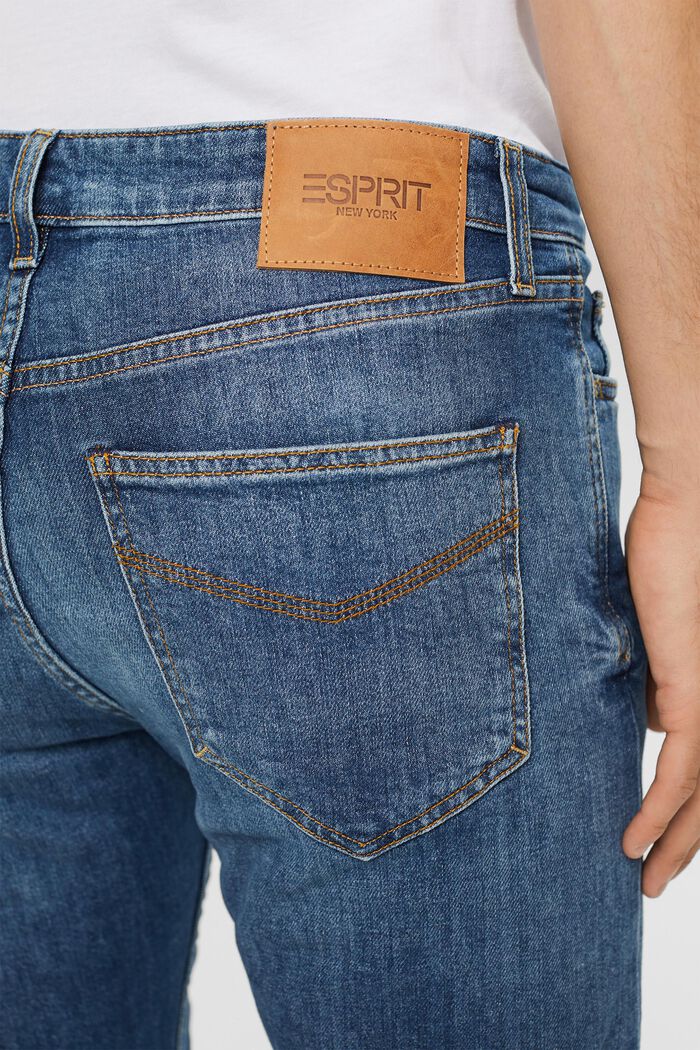Lige jeans med ægkant og mellemhøj, BLUE MEDIUM WASHED, detail image number 4