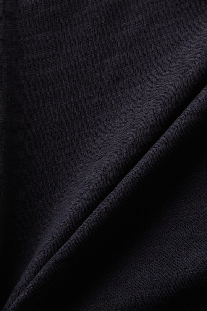 Jersey-T-shirt med V-hals, BLACK, detail image number 4