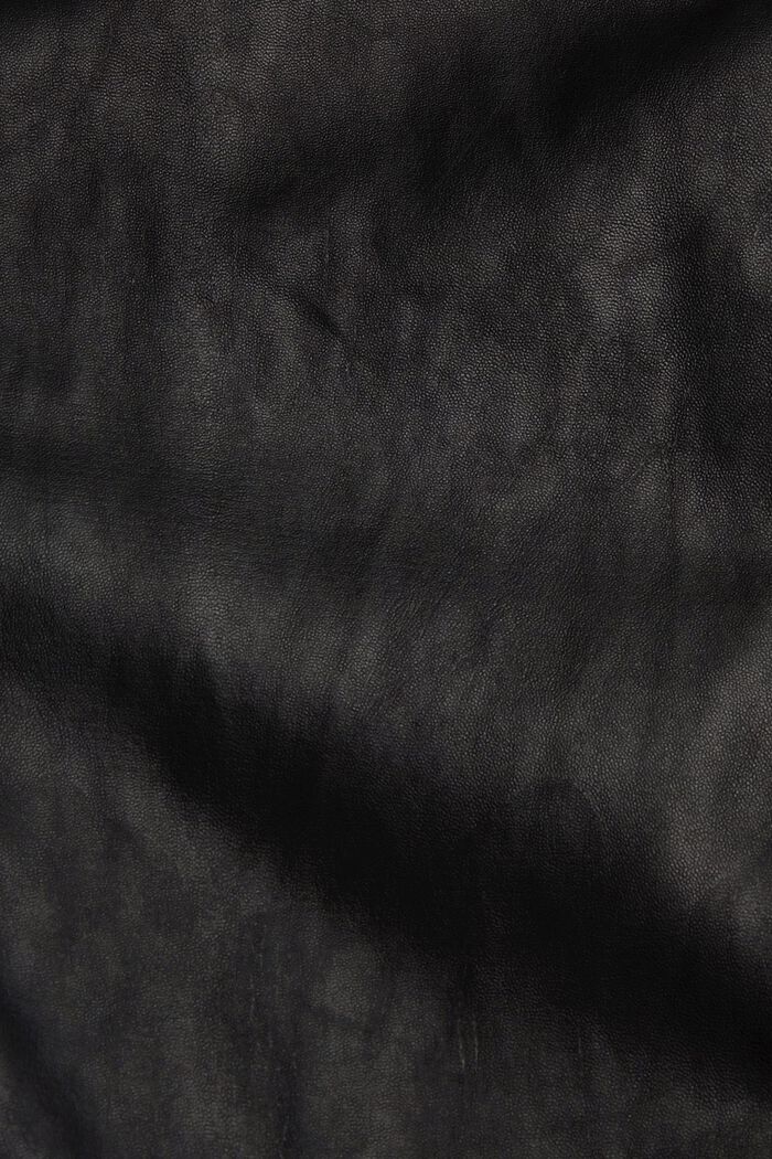 Uforet blazer i læderlook, BLACK, detail image number 4