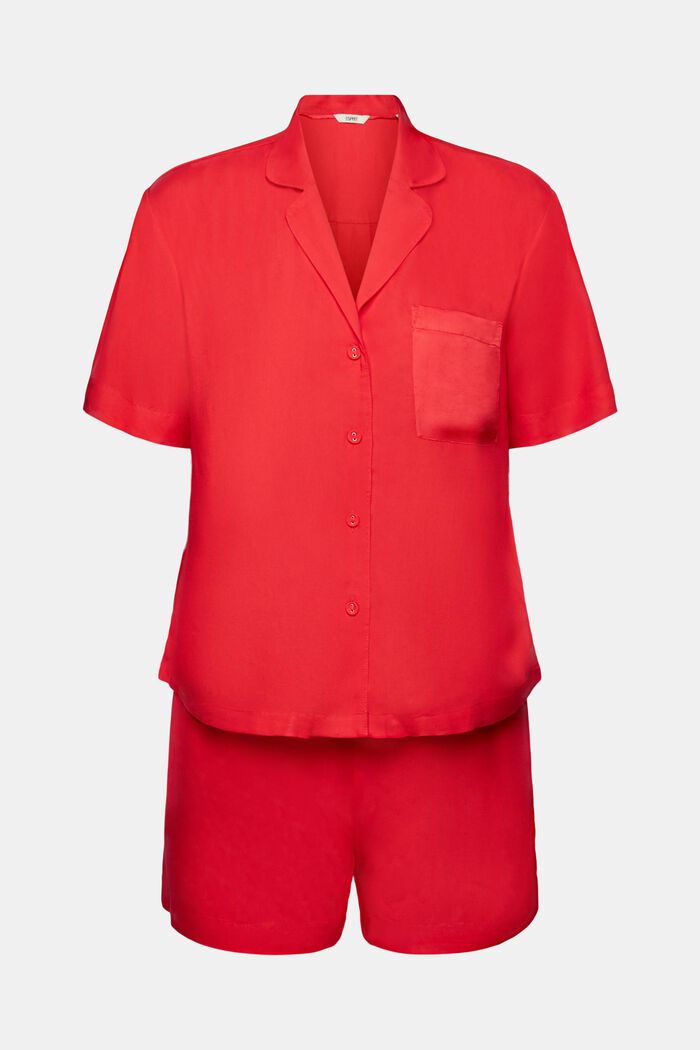Pyjamassæt med korte bukser, RED, detail image number 5