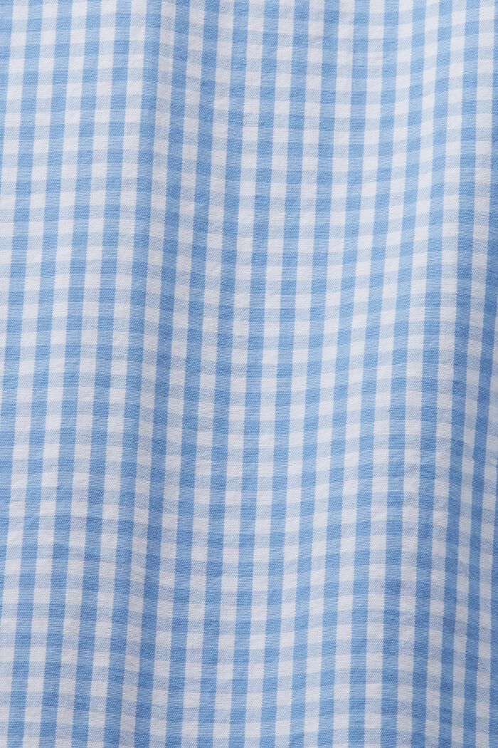 Button down-skjorte med vichytern, 100 % bomuld, BRIGHT BLUE, detail image number 4