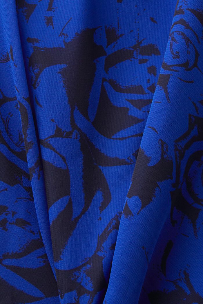Minikjole med V-hals og print, BRIGHT BLUE, detail image number 5