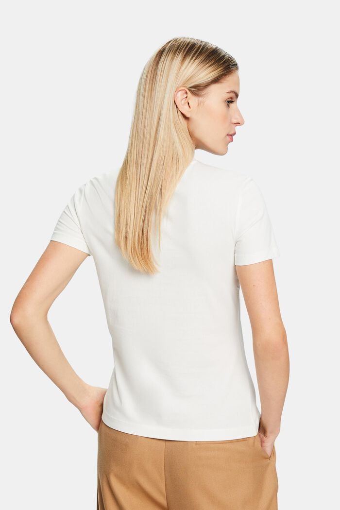 T-shirt med rund hals, OFF WHITE, detail image number 3