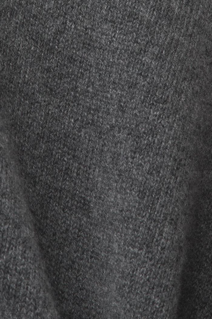 Rullekravesweater i kashmir, ANTHRACITE, detail image number 5