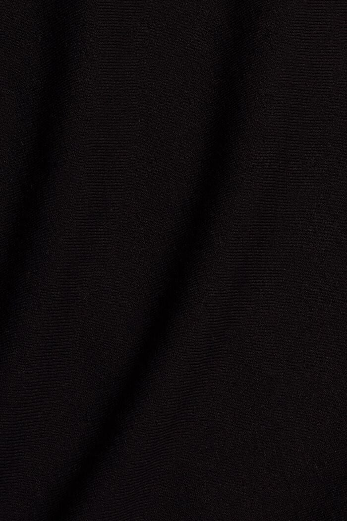 Pullover med flagermusærmer, LENZING™ ECOVERO™, BLACK, detail image number 4