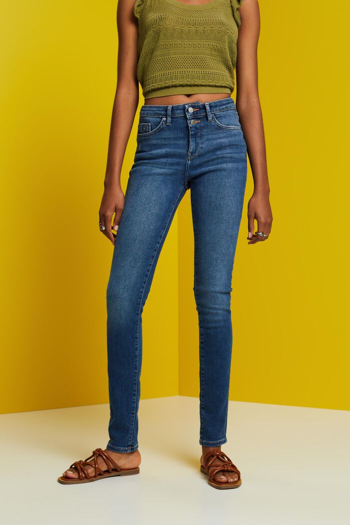 Jeans med højt indhold af stretch, BLUE DARK WASHED, detail image number 0