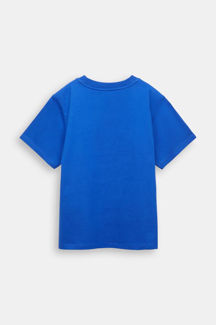 T-shirt i bomuldsjersey med print, BRIGHT BLUE, detail image number 3