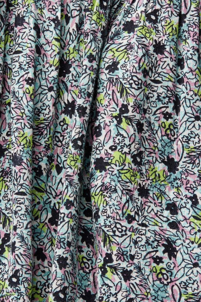 Kjole med blomstret mønster, LENZING™ ECOVERO™, AQUA GREEN, detail image number 4