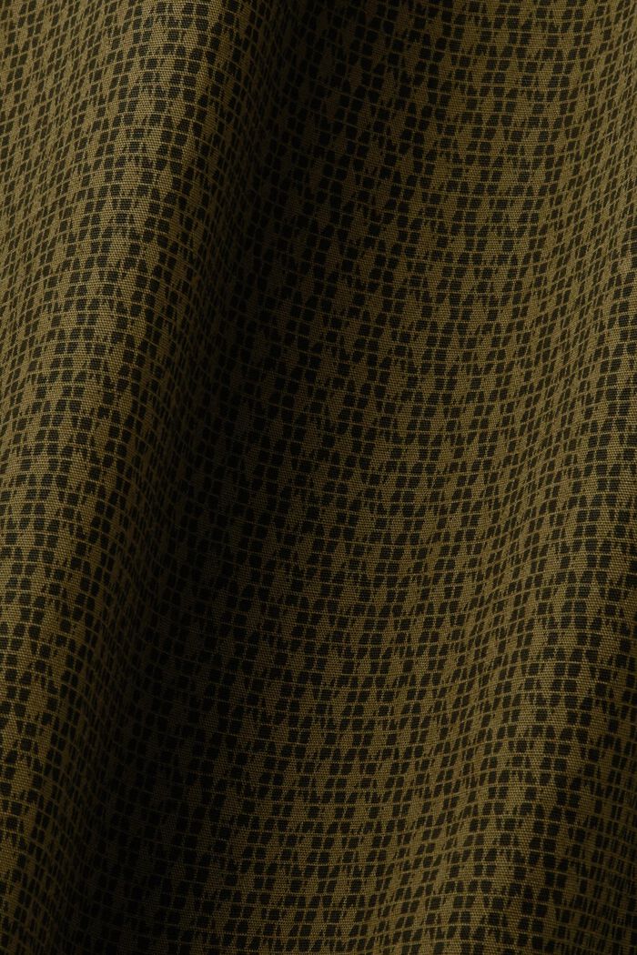 Bomuldsskjorte i en afslappet pasform med print, DARK KHAKI, detail image number 5
