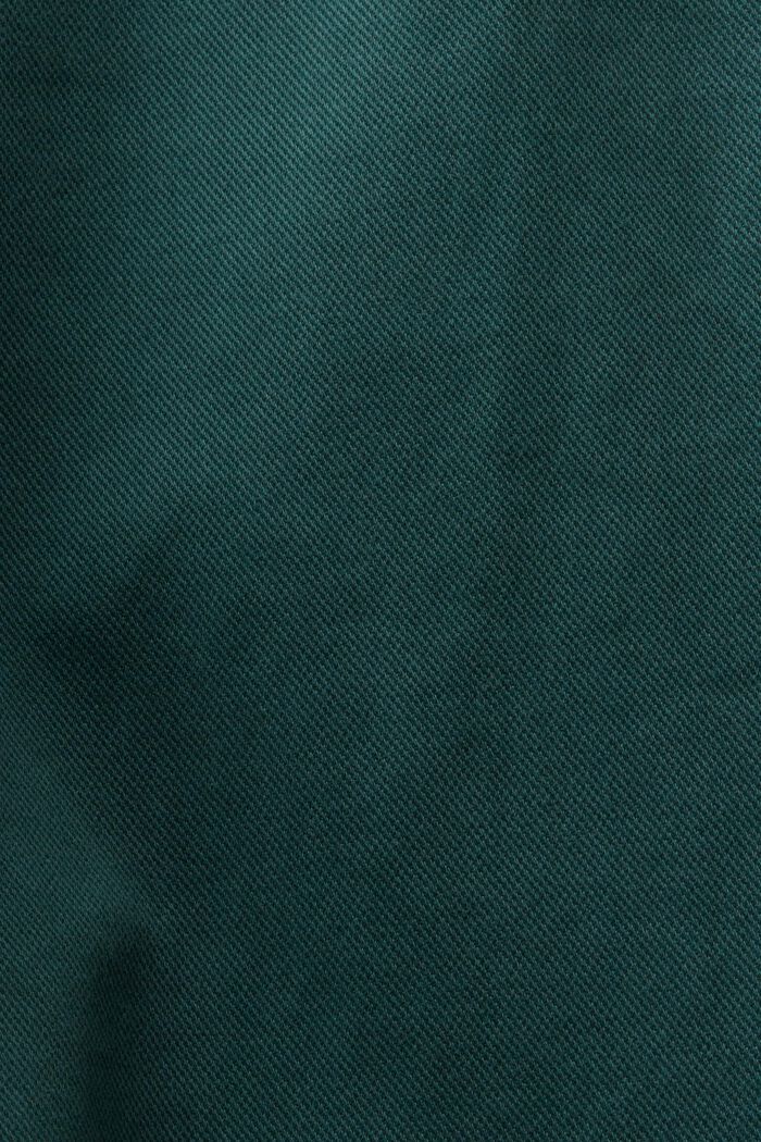 Wide fit-chinos med høj talje, EMERALD GREEN, detail image number 6