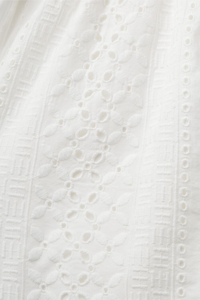 Broderede shorts, LENZING™ ECOVERO™, WHITE, detail image number 6