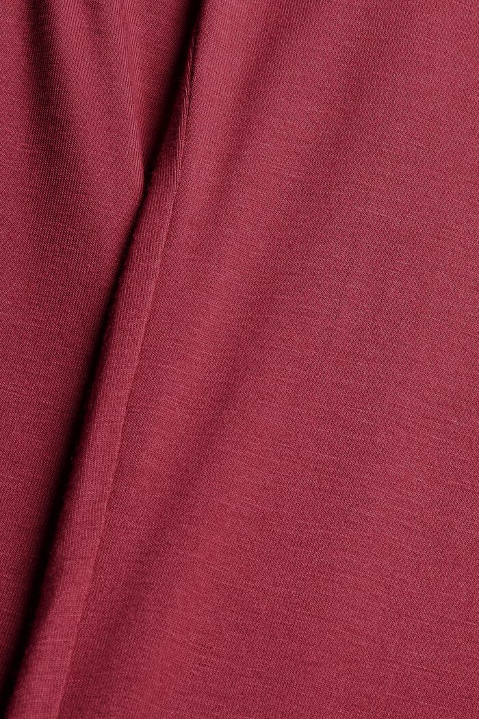 Pyjamasbukser med satin, LENZING™ ECOVERO™, DARK RED, detail image number 4