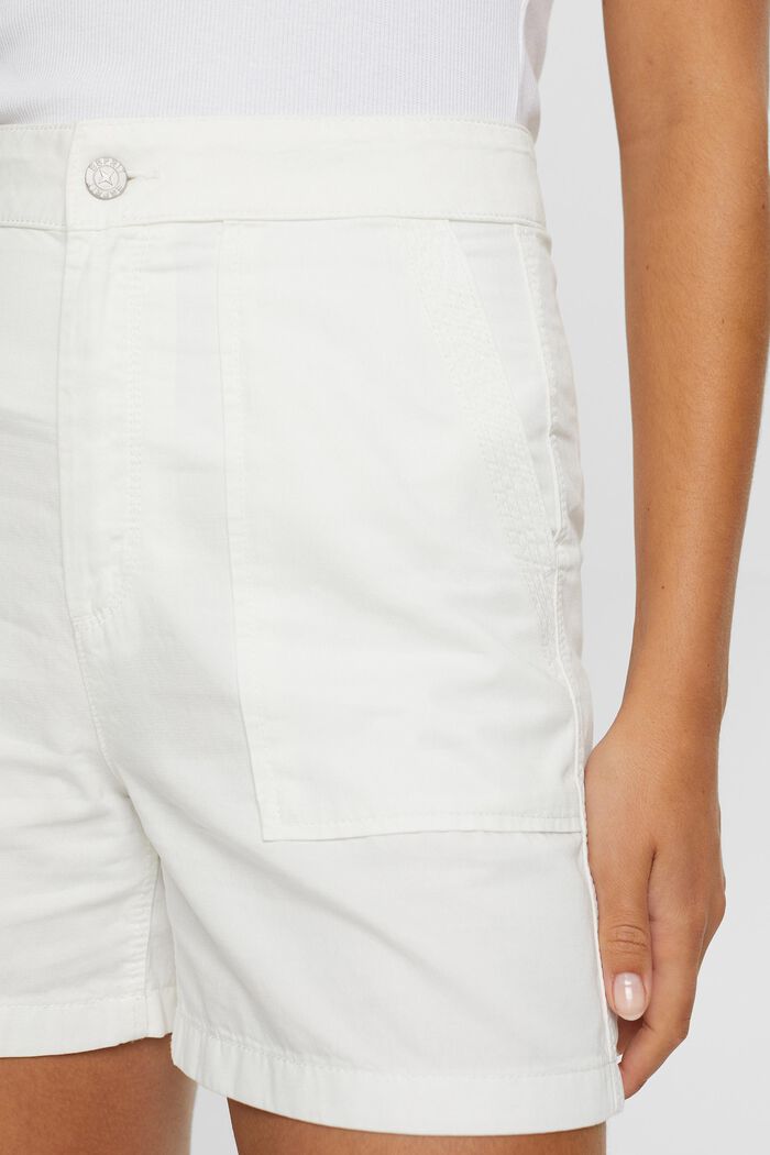 Twill-shorts, bomuldsmiks, WHITE, detail image number 2